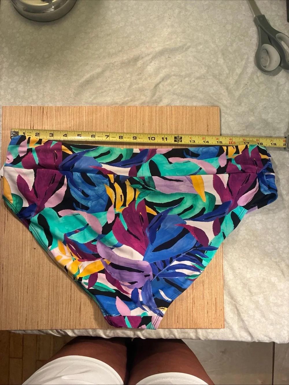 Women’s Tropical Leaf Print Bikini Bottom - Multicolor NWT 1X